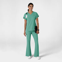 RENEW Women's Cargo Flare Scrub Pant Turquoise full scrub set