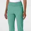 RENEW Women's Cargo Flare Scrub Pant Turquoise front detail
