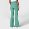RENEW Women's Cargo Flare Scrub Pant Turquoise back view