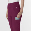 RENEW Women's Cargo Flare Scrub Pant Wine back detail