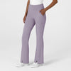 RENEW Women's Cargo Flare Scrub Pant Wisteria side view