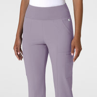 RENEW Women's Cargo Flare Scrub Pant Wisteria front detail