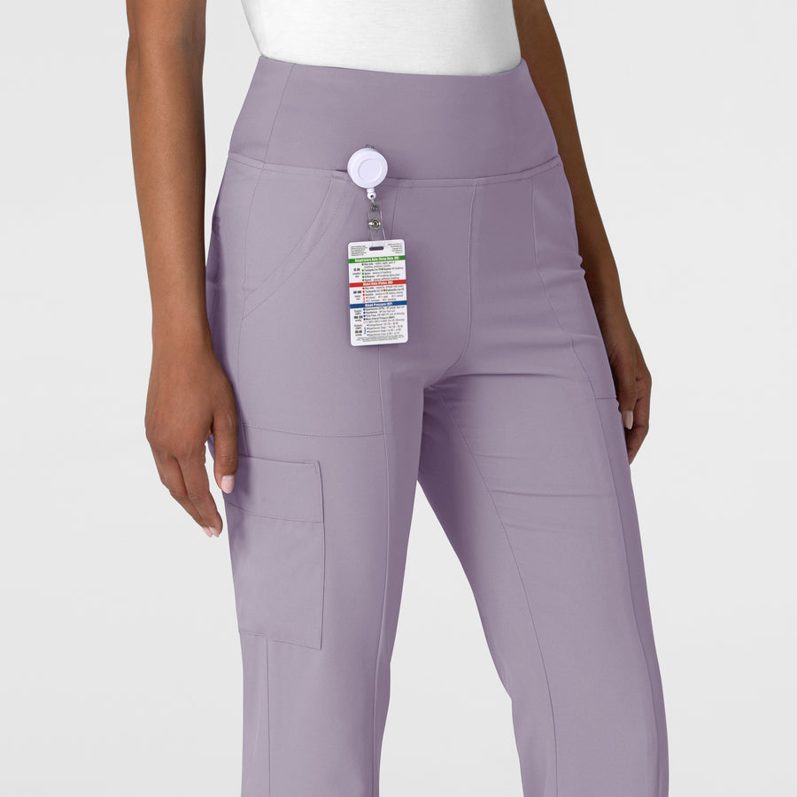 RENEW Women's Cargo Flare Scrub Pant Wisteria side detail 1