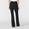 Boundless Women's Flare Leg Scrub Pant Black back view