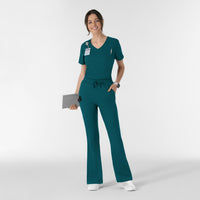 Boundless Women's Flare Leg Scrub Pant Caribbean full scrub set