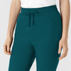 Boundless Women's Flare Leg Scrub Pant Caribbean front detail