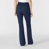 Boundless Women's Flare Leg Scrub Pant Navy back view