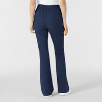 Boundless Women's Flare Leg Scrub Pant Navy back view