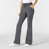 Boundless Women's Flare Leg Scrub Pant Pewter side view