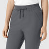 Boundless Women's Flare Leg Scrub Pant Pewter front detail