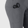 Boundless Women's Flare Leg Scrub Pant Pewter side detail 1