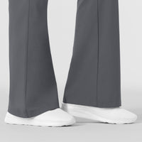 Boundless Women's Flare Leg Scrub Pant Pewter back detail