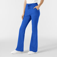 Boundless Women's Flare Leg Scrub Pant Royal side view