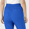 Boundless Women's Flare Leg Scrub Pant Royal hemline detail