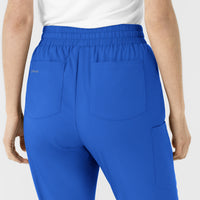 Boundless Women's Flare Leg Scrub Pant Royal hemline detail