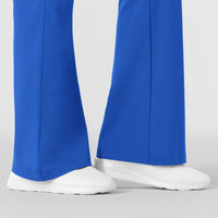 Boundless Women's Flare Leg Scrub Pant Royal back detail