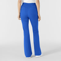 Boundless Women's Flare Leg Scrub Pant Royal back view