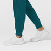 W123 Women's Comfort Waist Cargo Jogger Scrub Pant Caribbean Blue back detail