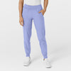 W123 Women's Comfort Waist Cargo Jogger Scrub Pant Ceil Blue