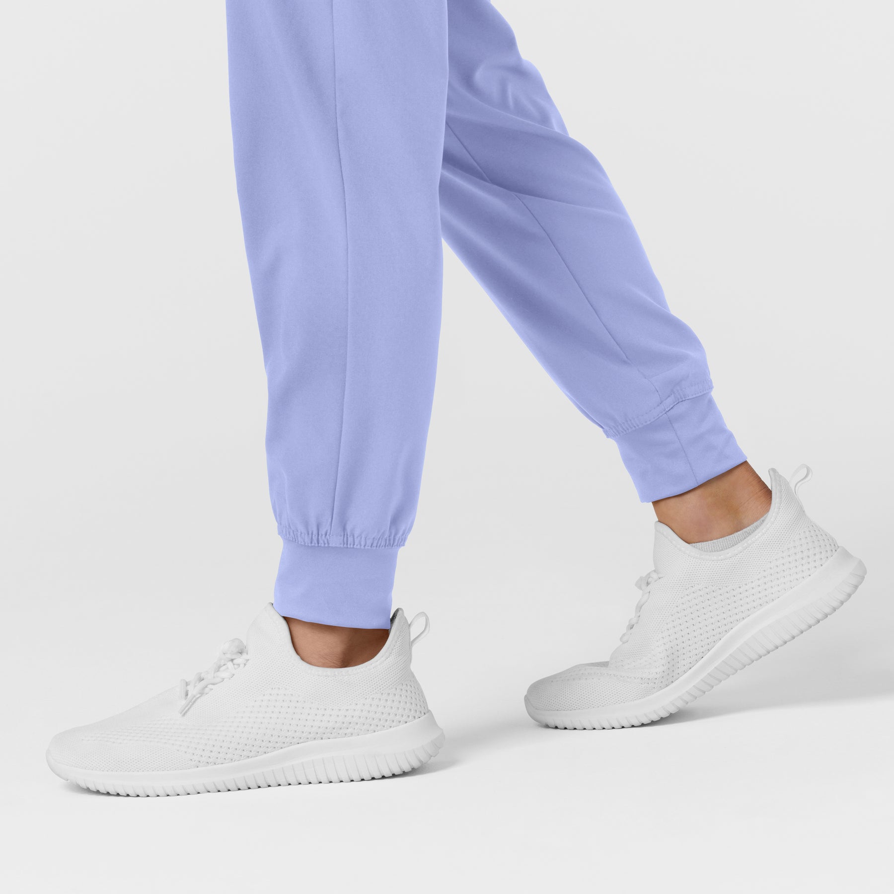 W123 Women's Comfort Waist Cargo Jogger Scrub Pant Ceil Blue back detail