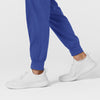 W123 Women's Comfort Waist Cargo Jogger Scrub Pant Galaxy Blue back detail