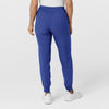 W123 Women's Comfort Waist Cargo Jogger Scrub Pant Galaxy Blue back view