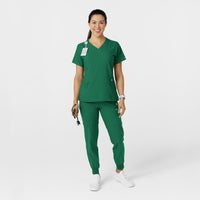 W123 Women's Comfort Waist Cargo Jogger Scrub Pant Hunter full scrub set