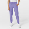 W123 Women's Comfort Waist Cargo Jogger Scrub Pant Iris Purple