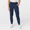 W123 Women's Comfort Waist Cargo Jogger Scrub Pant Navy