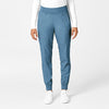 W123 Women's Comfort Waist Cargo Jogger Scrub Pant Pacific Blue