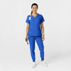 W123 Women's Comfort Waist Cargo Jogger Scrub Pant Royal full scrub set