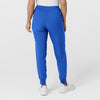 W123 Women's Comfort Waist Cargo Jogger Scrub Pant Royal back view