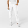 W123 Women's Comfort Waist Cargo Jogger Scrub Pant White