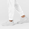 W123 Women's Comfort Waist Cargo Jogger Scrub Pant White back detail