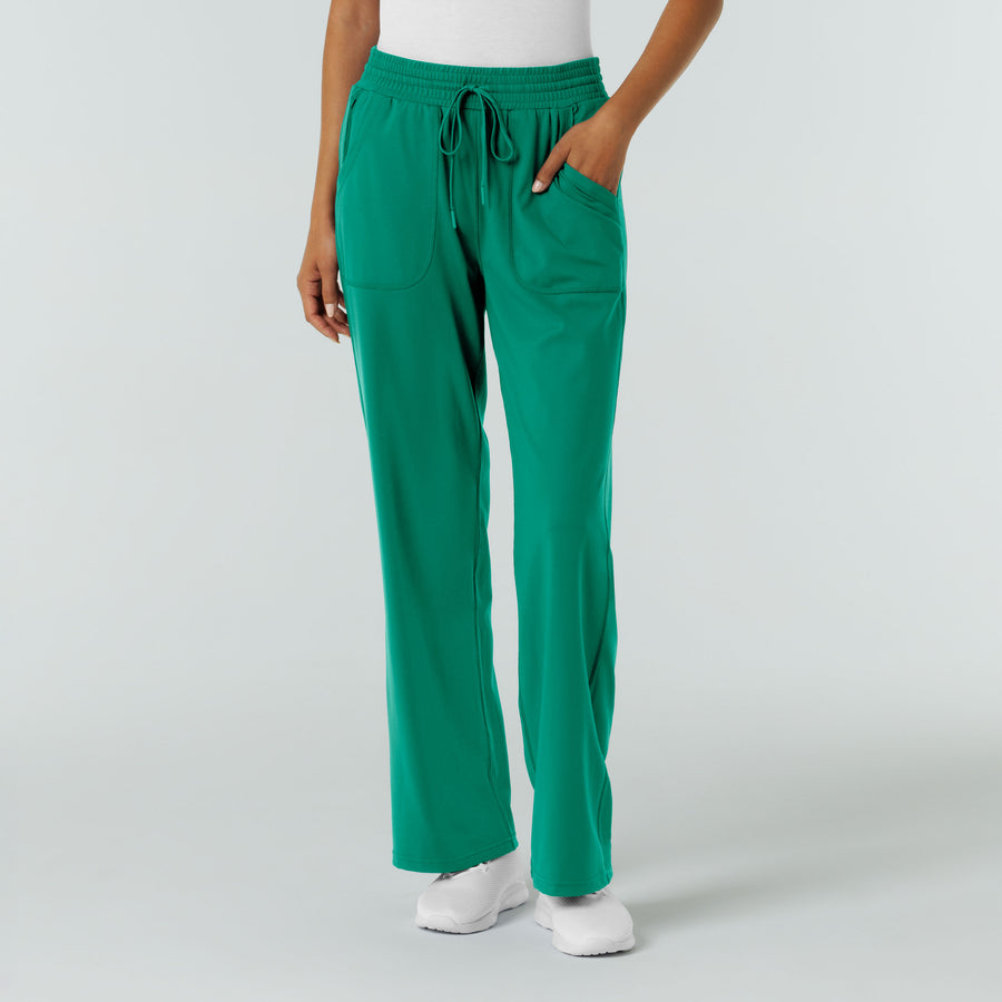 RENEW Knit Women's Wide Leg Scrub Pant Bahama Breeze