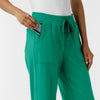 RENEW Knit Women's Wide Leg Scrub Pant Bahama Breeze side detail 2