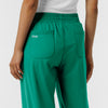 RENEW Knit Women's Wide Leg Scrub Pant Bahama Breeze back detail