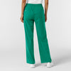RENEW Knit Women's Wide Leg Scrub Pant Bahama Breeze back view