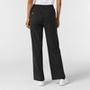 RENEW Knit Women's Wide Leg Scrub Pant Black back view