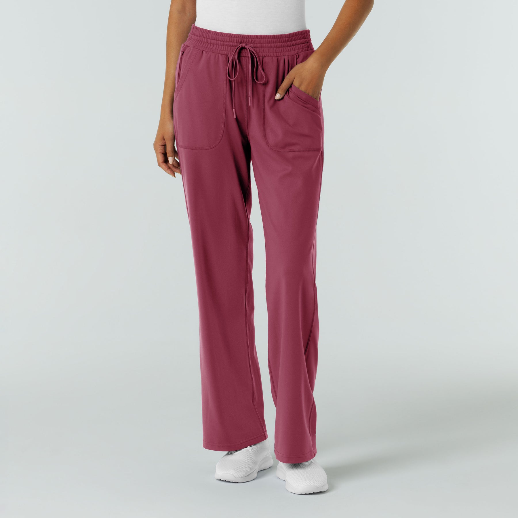 RENEW Knit Women's Wide Leg Scrub Pant Carnation