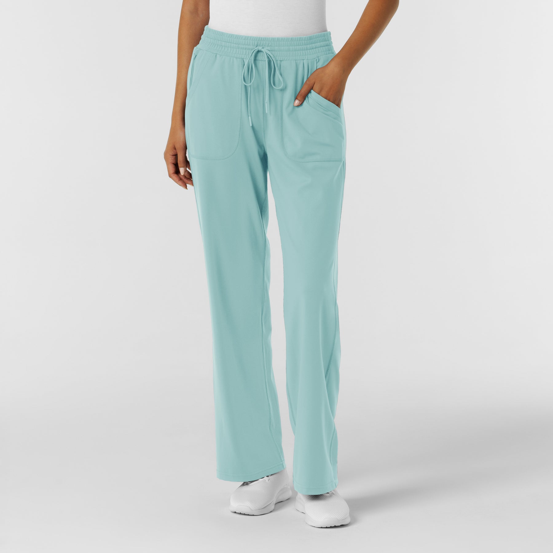 RENEW Knit Women's Wide Leg Scrub Pant Coastal Blue