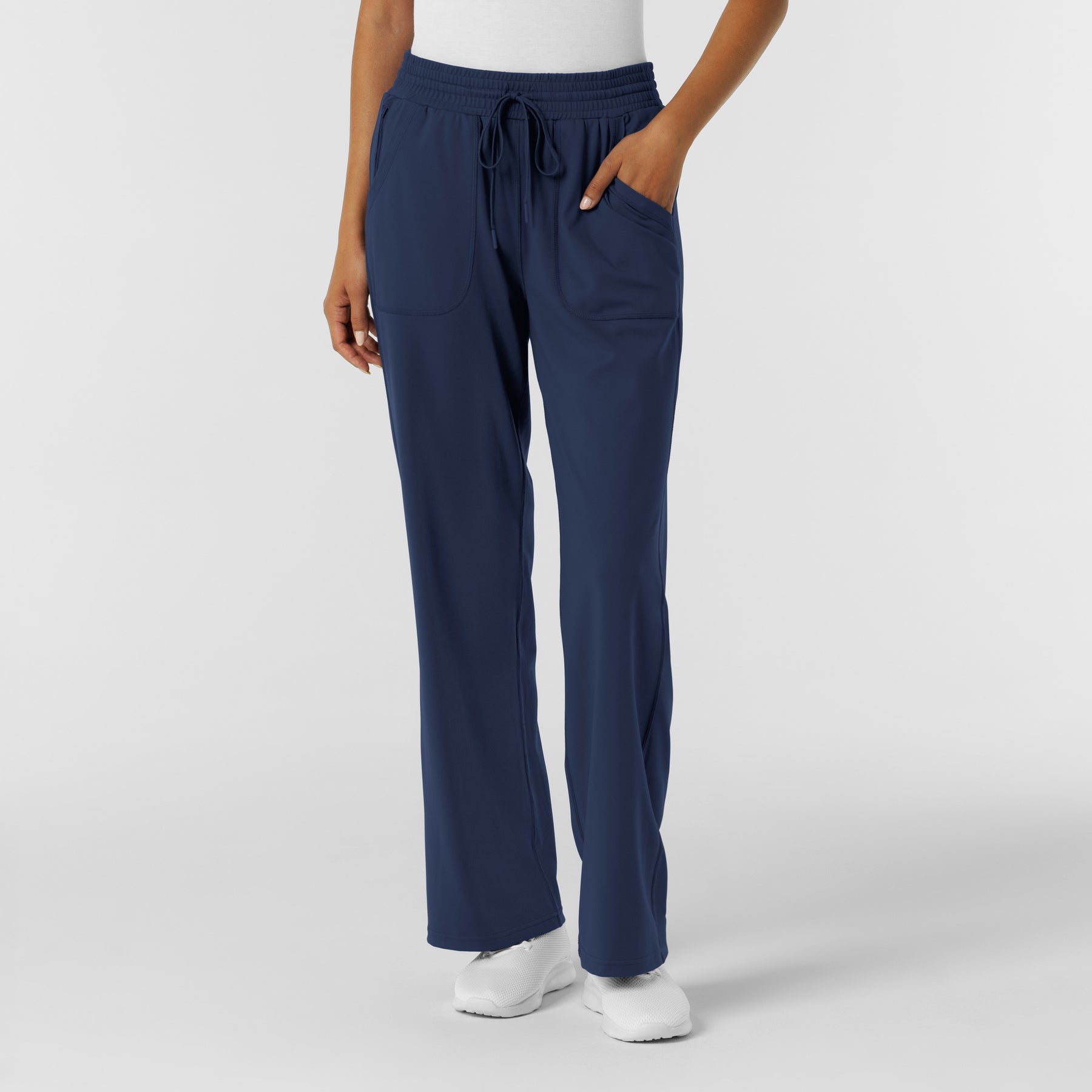 RENEW Knit Women's Wide Leg Scrub Pant Navy