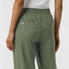 RENEW Knit Women's Wide Leg Scrub Pant Olive back detail