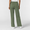 RENEW Knit Women's Wide Leg Scrub Pant Olive back view