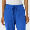 RENEW Knit Women's Wide Leg Scrub Pant Royal front detail