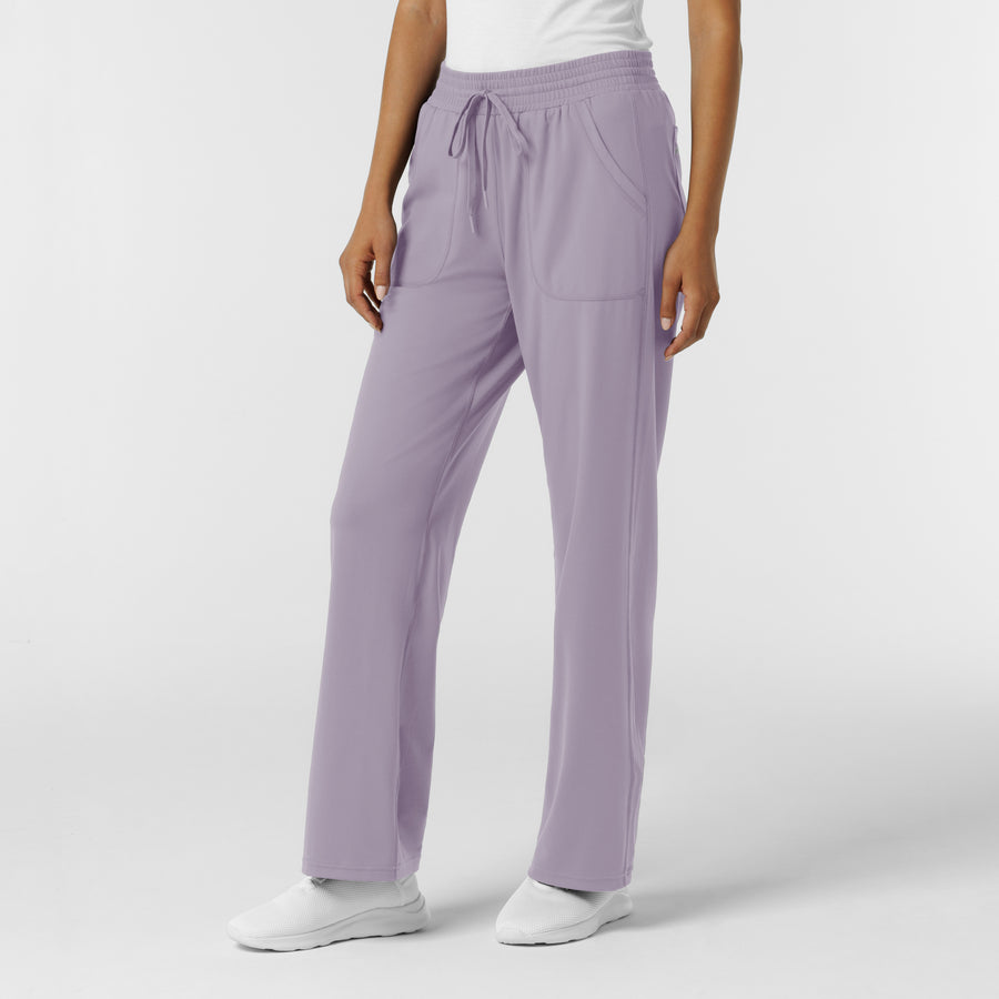 RENEW Knit Women's Wide Leg Scrub Pant Wisteria side view