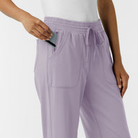 RENEW Knit Women's Wide Leg Scrub Pant Wisteria side detail 2