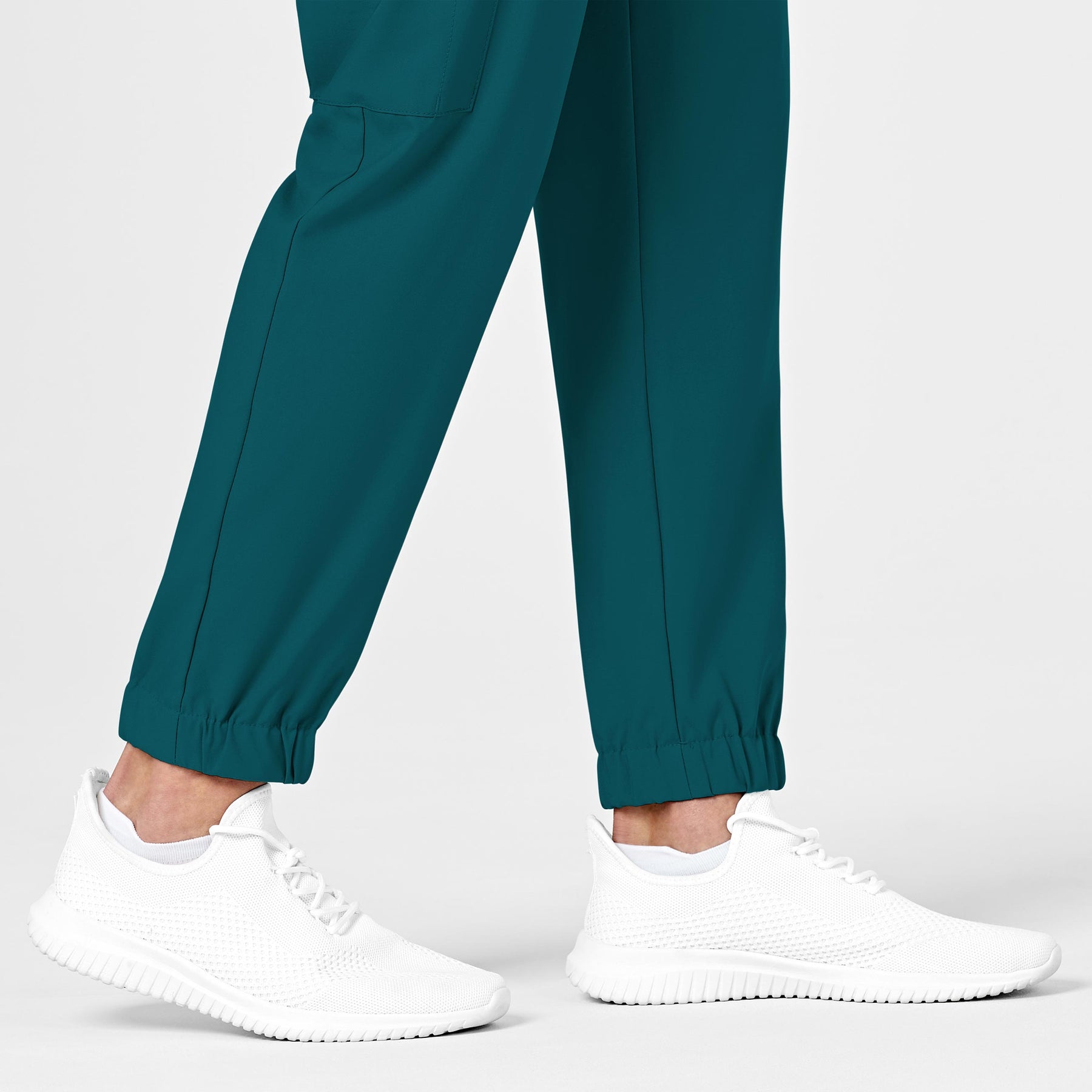 W123 Men's Cargo Jogger Scrub Pant Caribbean Blue side detail 2
