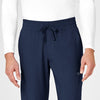 W123 Men's Cargo Jogger Scrub Pant Navy front detail