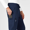 W123 Men's Cargo Jogger Scrub Pant Navy side detail 1